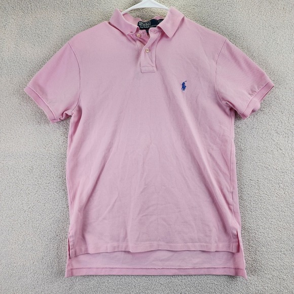 Polo Ralph Lauren Short Sleeve Cotton Pique Polo Shirt Mens Small Pink - Picture 9 of 9